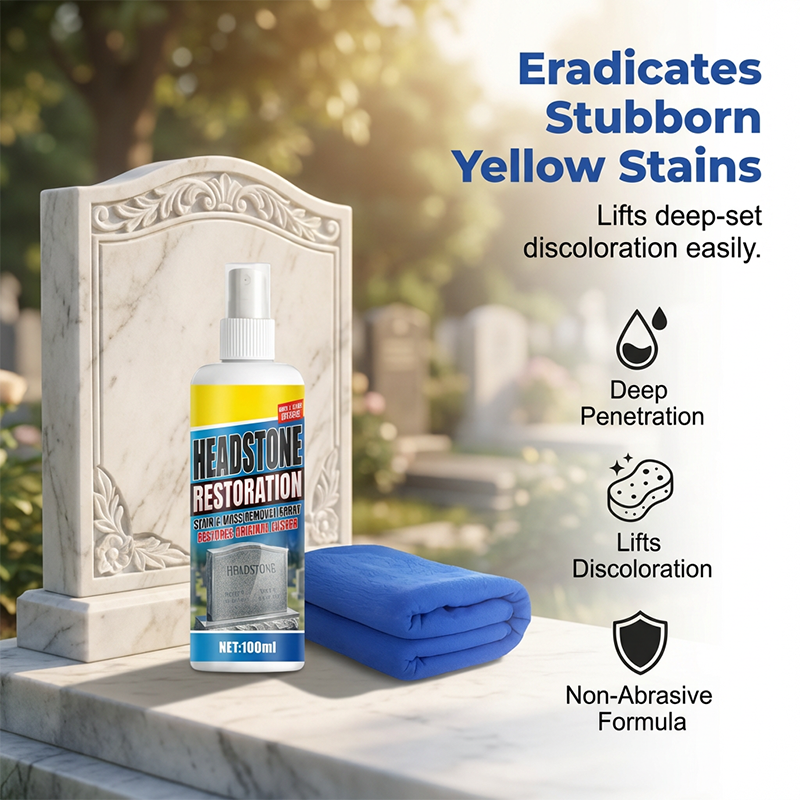 ⏰🎁Headstone Cleaning & Restoration Spray – Remove Stains Instantly