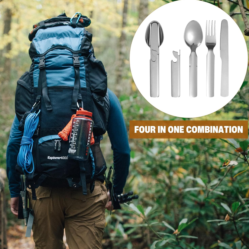 🔥 LAST DAY 50% OFF! 🍴4-in-1 Stainless Steel Portable Cutlery Set